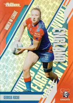 2024 NRL Traders Titanium - World In League Parallel #WLP28 Georgia Roche Front